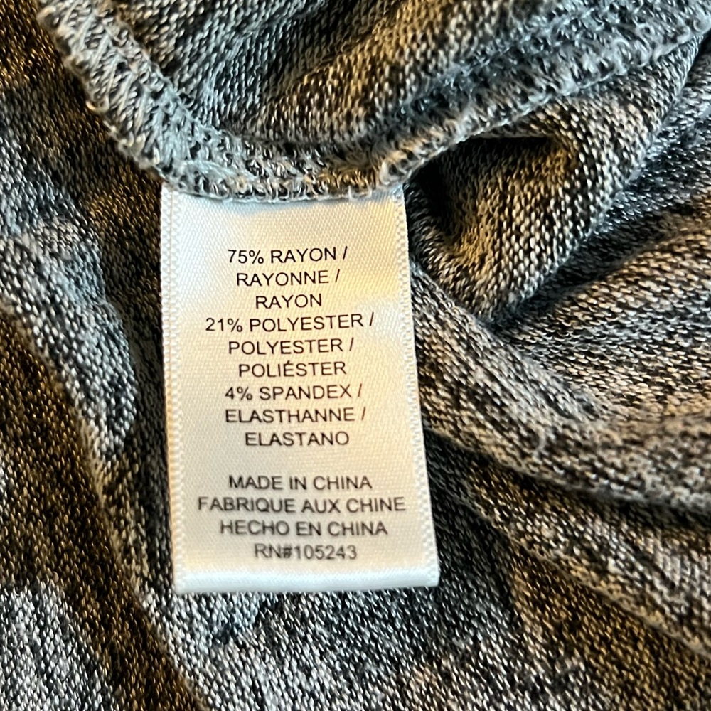 Bobeau Gray and Green Plaid Open Front Cardigan, 1X - Picture 5 of 5